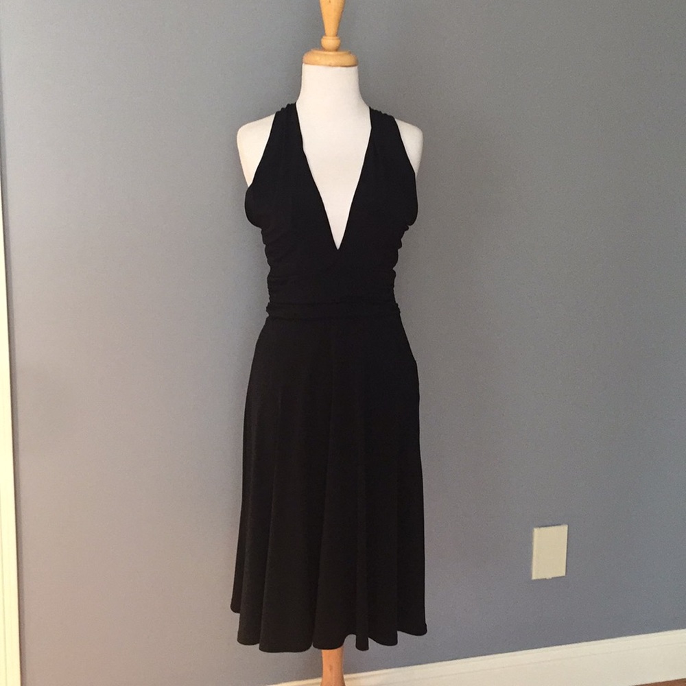 Black cross back dress